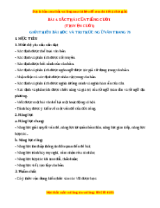 Giáo án Sắc thái của tiếng cười (2024) Chân trời sáng tạo