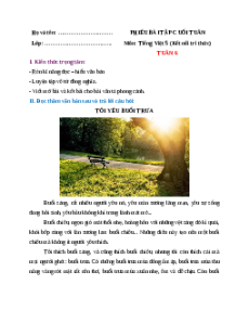 Bài tập cuối tuần Tiếng Việt lớp 5 Kết nối tri thức Tuần 6