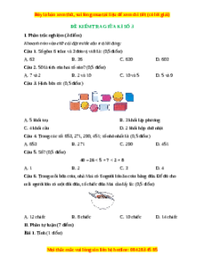 Đề thi giữa kì 2 Toán lớp 2 Kết nối tri thức - Đề 3