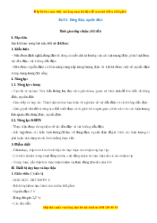 Giáo án Dòng điện, nguồn điện Vật lí 8 Kết nối tri thức