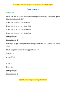 Trắc nghiệm Tổng hợp chương 3 Toán 10 Cánh diều