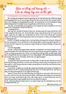 Phiếu bài tập Văn 6 Văn bản thông tin