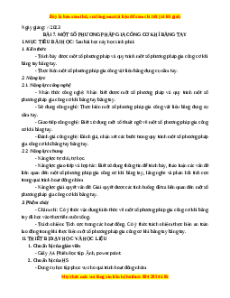 Giáo án Bài 7 Công nghệ 8 Cánh diều: Một số phương pháp gia công cơ khí bằng tay