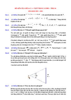 Đề thi giữa kì 1 Toán 10 trường THPT Trưng Vương - TP Hồ Chí Minh năm 2022-2023