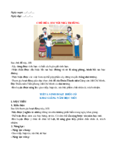 Giáo án Chủ đề 1: Em với nhà trường