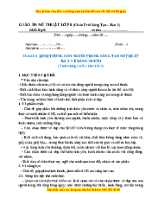 Giáo án Bài 3 Mĩ thuật 8 Chân trời sáng tạo (Phiên bản 2): Vẽ dáng người