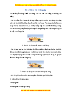 Lý thuyết Vật lí 10 Cánh diều Bài 2: Một số lực thường gặp