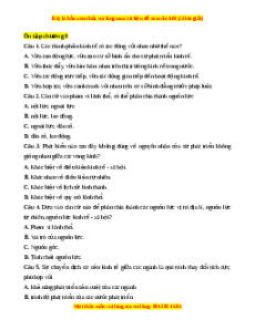 Trắc nghiệm Ôn tập chương 9 Địa lí 10 Chân trời sáng tạo