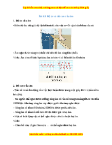 Lý thuyết Khoa học tự nhiên 7 Chân trời sáng tạo Bài 13: Độ to và độ cao của âm