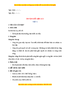 Giáo án Ôn tập cuối kì 1 Tiếng Việt lớp 4 Chân trời sáng tạo