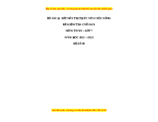 Đề thi cuối học kì 1 Toán 7 Kết nối tri thức có đáp án (Đề 8)