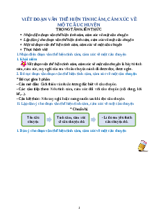 Chuyên đề Viết đoạn văn thể hiện tình cảm, cảm xúc về một câu chuyện lớp 5