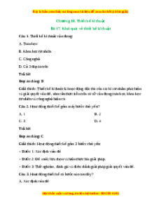 Trắc nghiệm Bài 17: Khái quát về thiết kế kĩ thuật