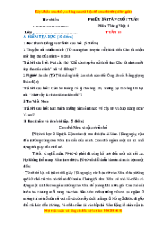 Bài tập cuối tuần Tiếng việt 4 Tuần 10 (có lời giải)