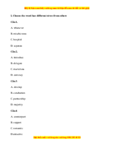 Trắc nghiệm Unit 12: Decisions Tiếng anh 10 Cánh diều