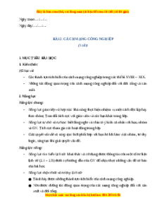 Giáo án Bài 2 Lịch sử 8 Chân trời sáng tạo (2024): Cách mạng công nghiệp