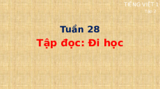 Giáo án Powerpoint Tập đọc: Đi học Tiếng việt lớp 1 Cánh diều