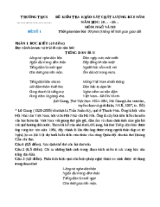Bộ 5 đề thi khảo sát chất lượng đầu năm Ngữ văn 8 năm 2025 (có đáp án)