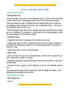Giáo án Luyện tập chung Toán lớp 4 Cánh diều