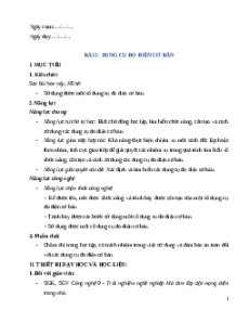 Giáo án Bài 2 Công nghệ 9 Lắp đặt mạng điện trong nhà Kết nối tri thức