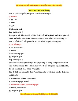 Trắc nghiệm Lịch sử 7 Bài 4 Chân trời sáng tạo: Văn hóa phục hưng