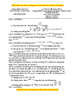 Đề thi vào 10 môn Toán tỉnh Kon Tum năm 2020