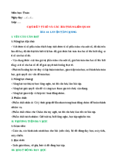 Giáo án Bài 44: Luyện tập chung Toán lớp 5 Kết nối tri thức