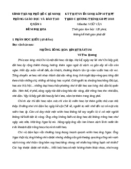 Đề minh họa thi vào lớp 10 Ngữ văn 2025 - Phòng GD Quận 1