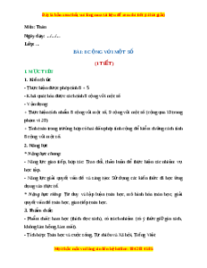 Giáo án 8 cộng với một số Toán 2 Chân trời sáng tạo