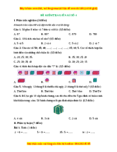 Đề thi giữa kì 2 Toán lớp 2 Cánh diều - Đề 4