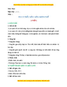 Giáo án Có thể, Chắc chắn, Không thể Toán 2 Chân trời sáng tạo