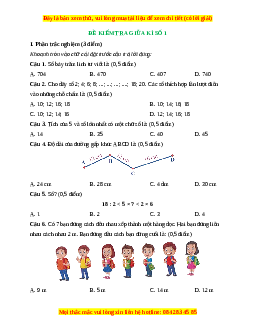 Đề thi giữa kì 2 Toán lớp 2 Kết nối tri thức - Đề 1