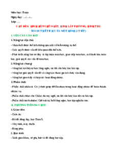 Giáo án Thể tích của một hình Toán lớp 5 Chân trời sáng tạo