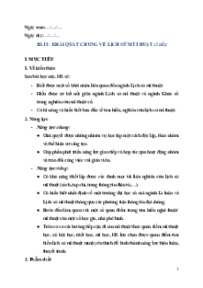 Giáo án Mĩ thuật 10 Kết nối tri thức | Giáo án Mĩ thuật 10 mới, chuẩn nhất