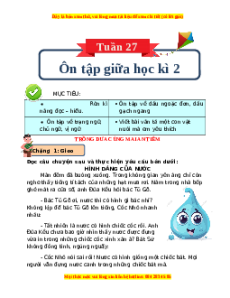 Bài tập cuối tuần Tiếng Việt 4 Tuần 27 Cánh diều (có lời giải)