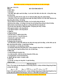 Giáo án Vật lí 12 Bài 23: Bài tập sóng điện từ