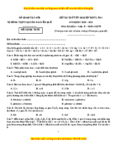 Đề thi thử Hóa Học trường Chuyên Nguyễn Huệ năm 2021