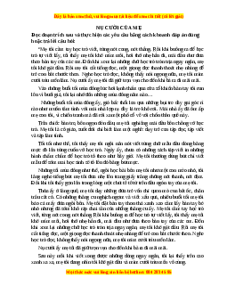 Phiếu bài tập Tuần 3 Nụ cười của mẹ Ngữ văn 6