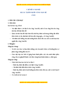 Giáo án Bài 23 Lịch sử & Địa lí lớp 4 Chân trời sáng tạo: Thiên nhiên vùng Nam Bộ
