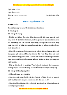 Giáo án Sinh sản ở người Sinh học 8 Kết nối tri thức