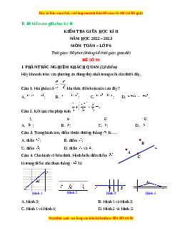 Đề thi giữa kì 2 Toán 6 Kết nối tri thức (Đề 6)