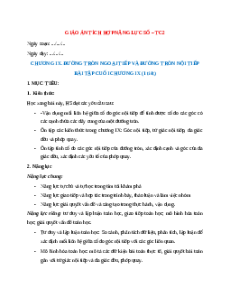 Giáo án Ôn tập chương 9 Toán 9 Kết nối tri thức (năng lực số)