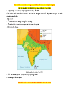 Lý thuyết Lịch sử 7 Kết nối tri thức Bài 5: Ấn Độ từ thế kỉ IV đến giữa thế kỉ XIX