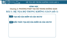 Giáo án Powerpoint Hệ tọa độ trong không gian Toán 12 Hình học