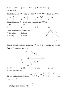 Đề thi Cuối kì 1 Toán 9 Kết nối tri thức 2024 (Đề 5)