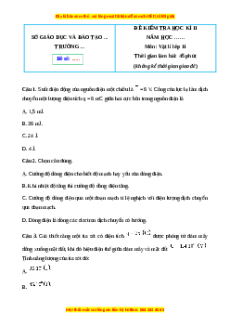 Đề thi cuối kì 2 Vật lí 11 Kết nối tri thức (Đề 3)