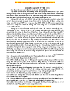 Phiếu bài tập Tuần 4 Biến đổi khí hậu ở Việt Nam Ngữ văn 7