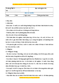 Giáo án Muối Hóa học 8 Chân trời sáng tạo