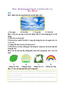 Bài tập hàng ngày Tiếng việt lớp 3 Kết nối tri thức học kì 2