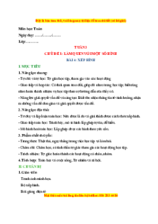 Giáo án Xếp hình Toán lớp 1 Chân trời sáng tạo